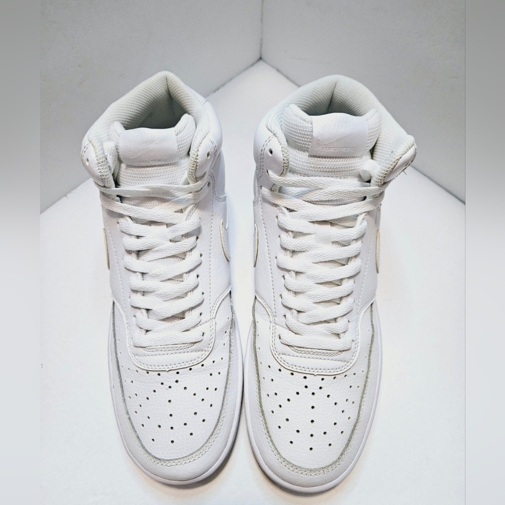 Nike Court Vision Mid Triple White Men's Shoes/Sneakers DC5466-100 Size 10 - Picture 9 of 11